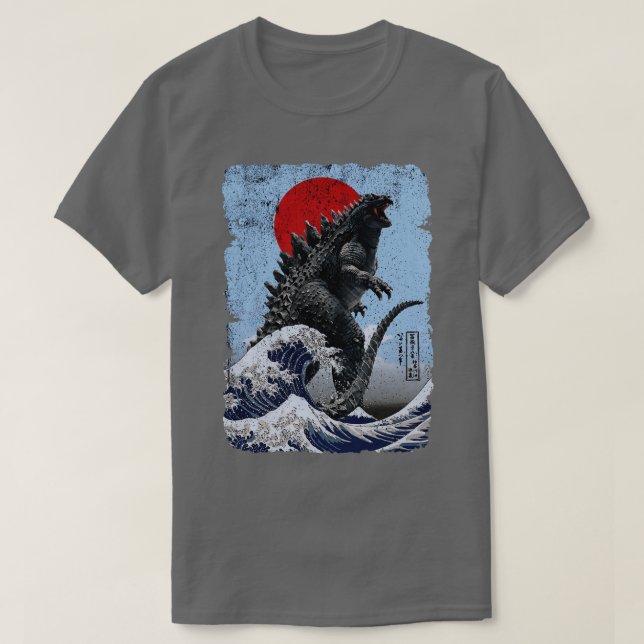 Camiseta y la masa azul oleada (Diseño del anverso)