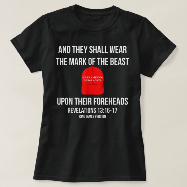 Camiseta Y Llevarán La Marca De La Bestia - Anti T (Diseño del anverso)