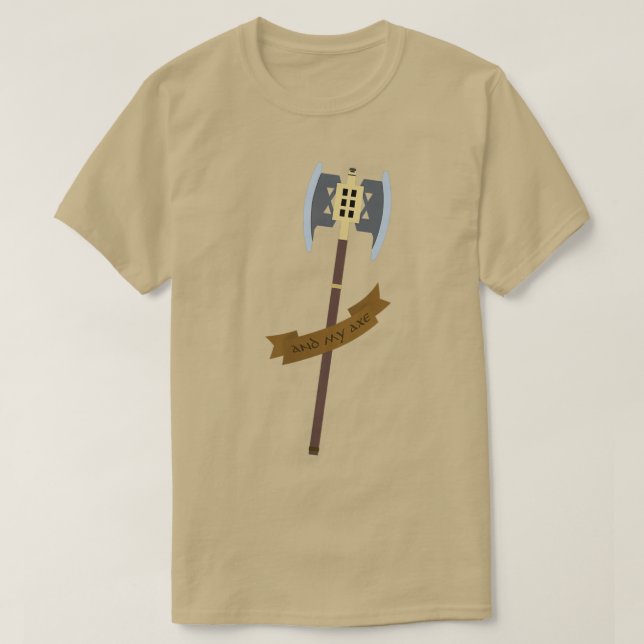 Camiseta Y mi hacha 4 (Diseño del anverso)