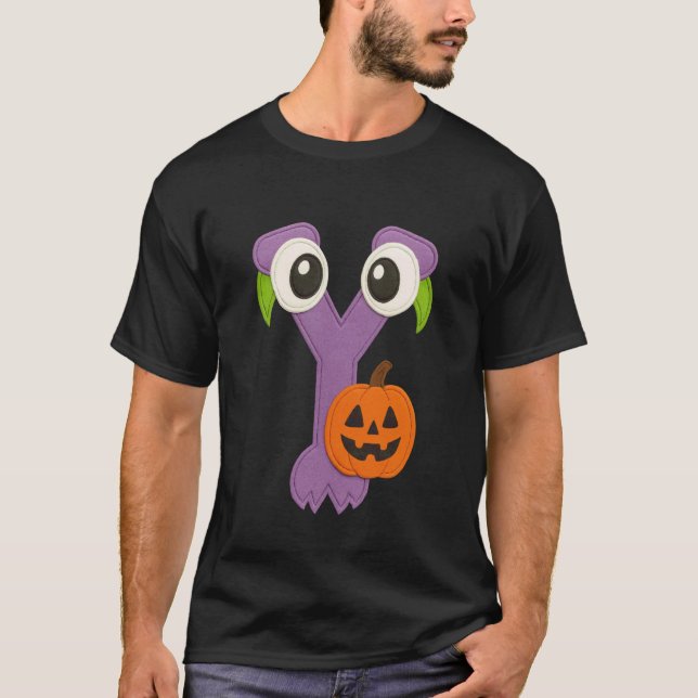 Camiseta Y Monster Eyes Halloween Pumpkin Fun (Anverso)