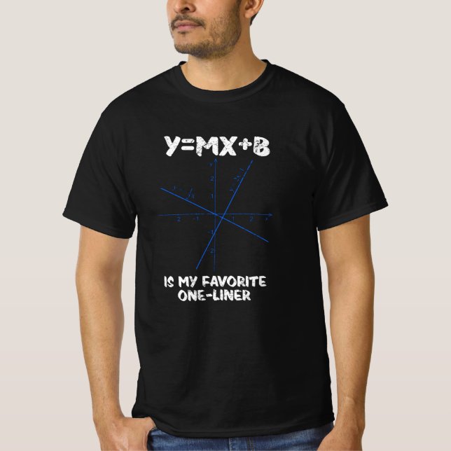 Camiseta Y=mx+b es mi línea favorita (Anverso)