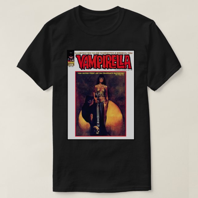 CAMISETA Y OTRA GRAN CUEVA REVISTA VAMPIRELLA (Diseño del anverso)