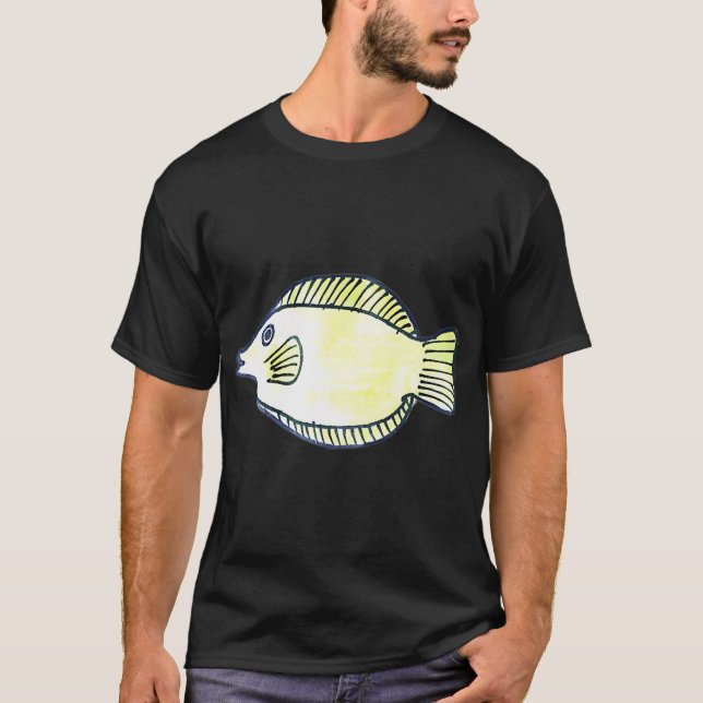 Camiseta Y para pez tang amarillo (Anverso)