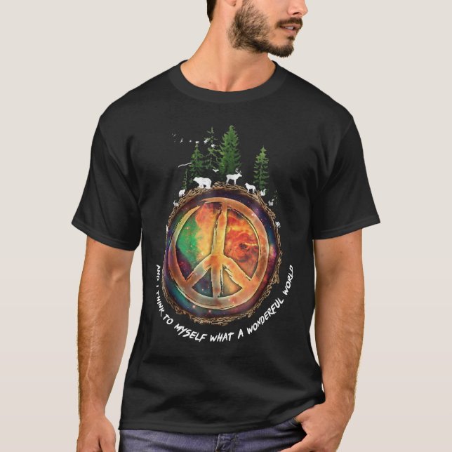 Camiseta Y Pienso En Lo Maravilloso Del Mundo Hippi (Anverso)