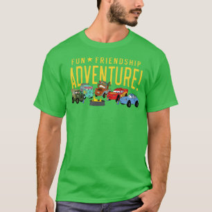 Camiseta y Pixars Cars Characters Diversión Amistad Aventur