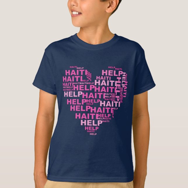 Camiseta y ropa de Haití de la ayuda (Anverso)