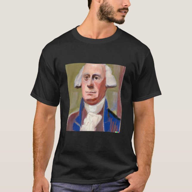 Camiseta ¿Y si el cubismo pintara a George Washington Parod (Anverso)