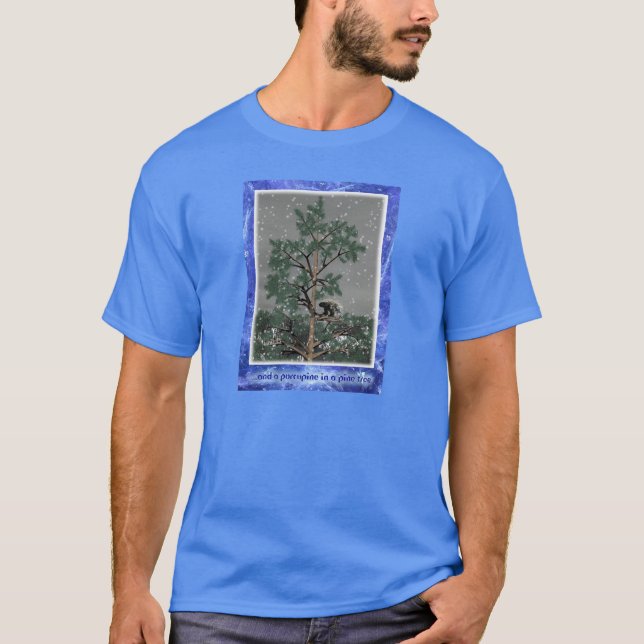 Camiseta Y Un Porcupine En Un Árbol De Pino (Anverso)