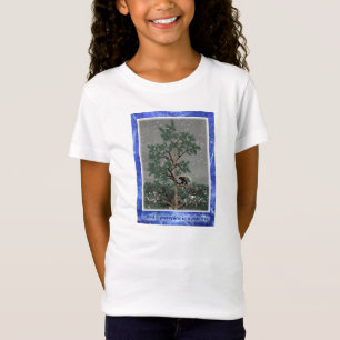 Camiseta Y Un Porcupine En Un Árbol De Pino