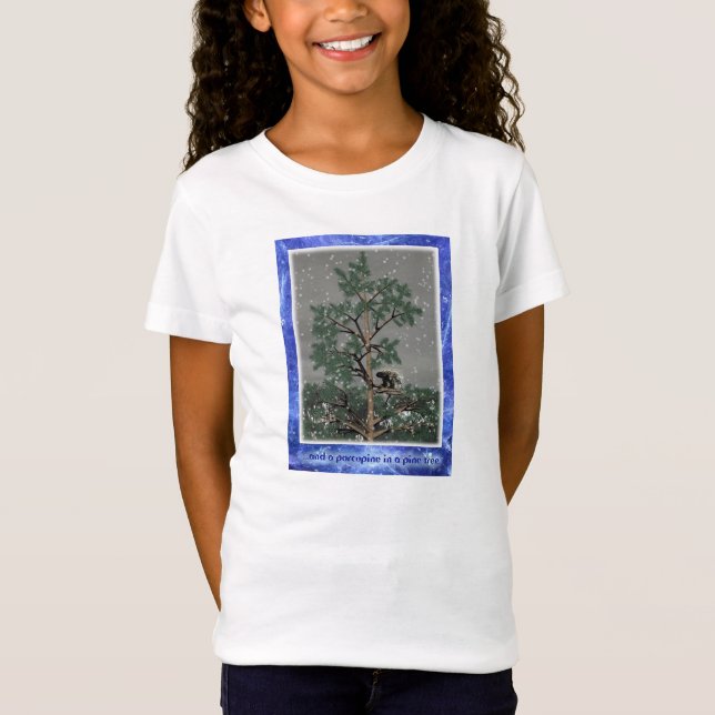 Camiseta Y Un Porcupine En Un Árbol De Pino (Anverso)