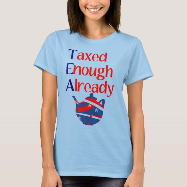 Camiseta Ya basta de impuestos (Anverso)