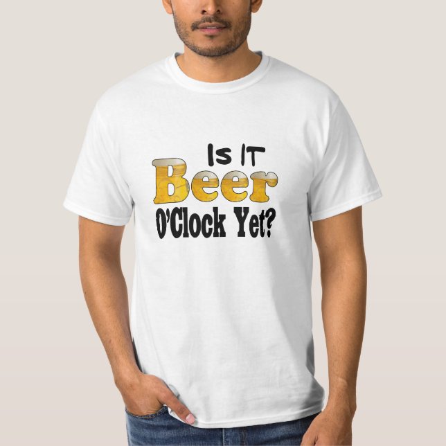 Camiseta ¿Ya es la hora de la cerveza? (Anverso)
