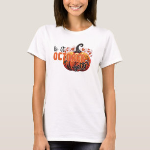 Camiseta ¿Ya Es Octubre? - Calabaza gótica espeluznante