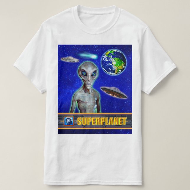 Camiseta YA ESTÁN AQUÍ - colección de diseño de SUPERPLANET (Diseño del anverso)