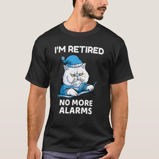 Camiseta Ya no estoy cansado más alarmas Sleepy Cat Men Re (Anverso)