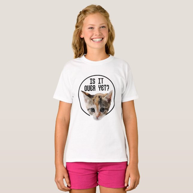 Camiseta ¿YA TERMINÓ!? Cara de gatito Coronavirus (Anverso completo)