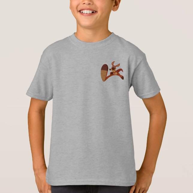 Camiseta "¡¡Ya viene!!" Cute Personalizado Kangaroo Kids Zi (Anverso)