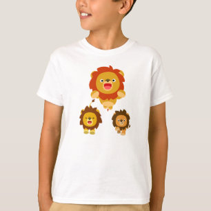Camiseta '¡¡Ya viene!!' Tres amables Personalizados leones