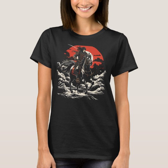 Camiseta Yabusame Arco de Caballo de Japón Samurai Warrio (Anverso)
