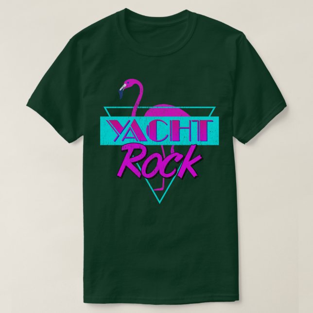 Camiseta Yacht Rock Retro Flamingo (Diseño del anverso)