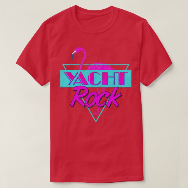 Camiseta Yacht Rock Retro Flamingo (Diseño del anverso)