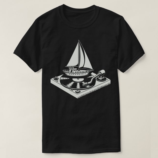 Camiseta Yacht Rock Vinyl Lover (Diseño del anverso)