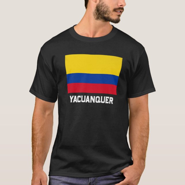 Camiseta Yacuanquer Bandera Colombia Emblem Escudo Bandera  (Anverso)
