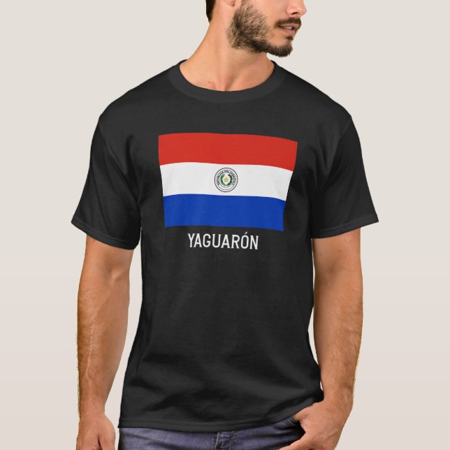 Camiseta Yaguaron Paraguay Flag Emblem Escudo Bandera Crest (Anverso)