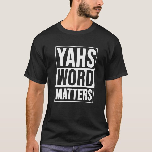 Camiseta Yahs Word importa hebreo israelí verdadero judío 1 (Anverso)