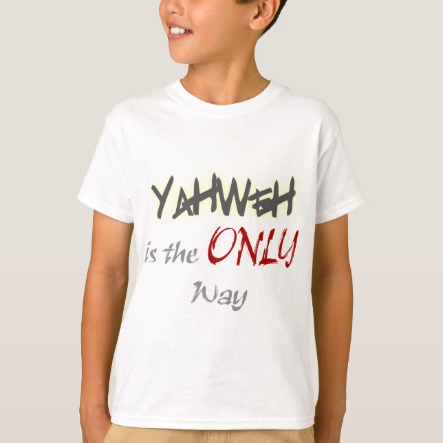 Camiseta YahWeh la única manera religiosa (Anverso)