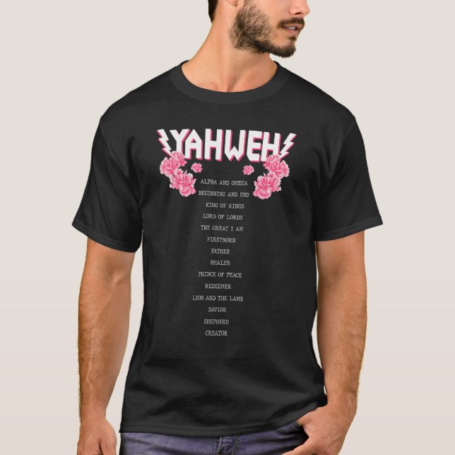 Camiseta Yahweh Religiosos Cristianos YHWH Hombres y Wo (Anverso)