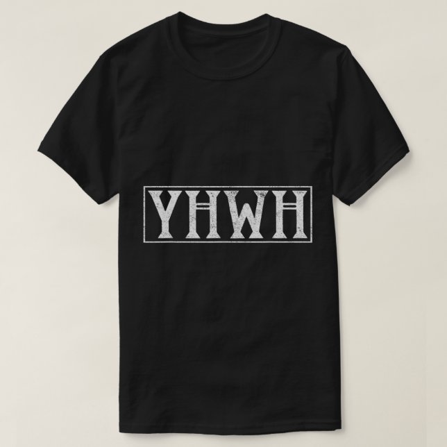 Camiseta Yahweh Yah YHWY Yahveh Nombre de Dios Hebreo (Diseño del anverso)