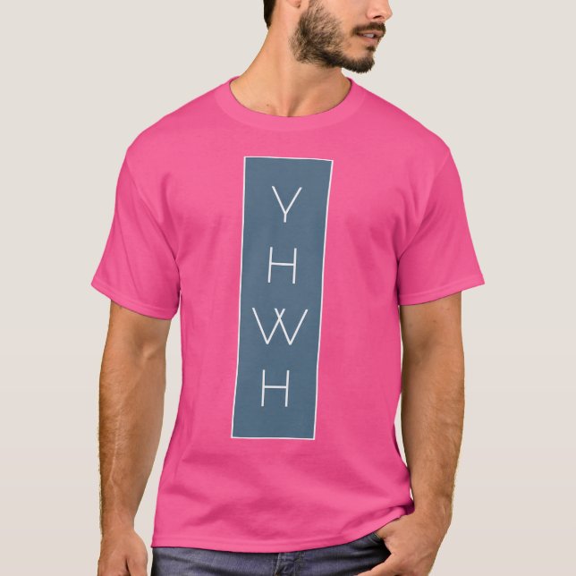 Camiseta Yahweh (Yhwh) - Azul (Anverso)