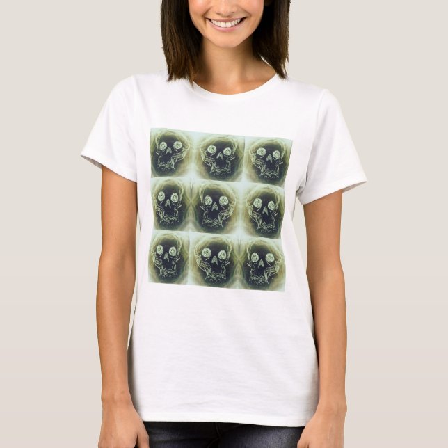 Camiseta yaie yaei Skull 666 (Anverso)