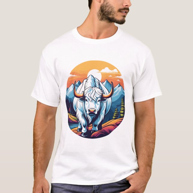 Camiseta Yak blanco (Anverso)