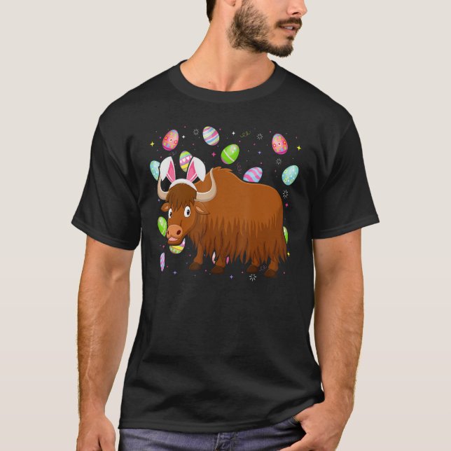Camiseta Yak Bunny Easter Egy Funny Yak Easter Sunday (Anverso)