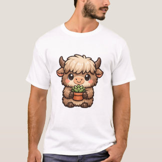 Camiseta Yak Kawaii con Suculenta