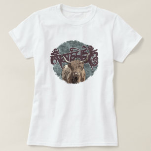 Camiseta Yak tibetano con Mani Mantra (OM MANI PADME HUM)