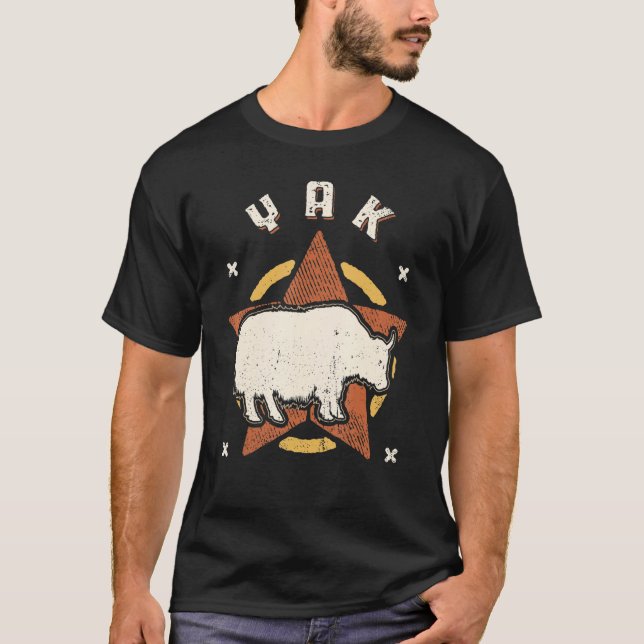 Camiseta Yak Vintage Retro Classic Animal (Anverso)