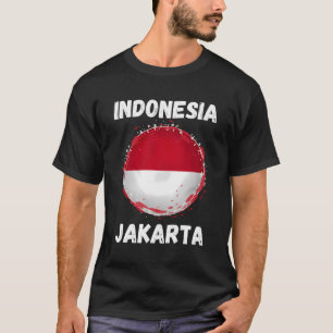 Camiseta Yakarta Indonesia Venado recuerdo de bandera indon