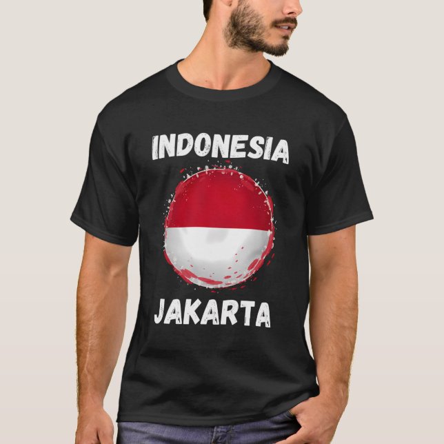 Camiseta Yakarta Indonesia Venado recuerdo de bandera indon (Anverso)