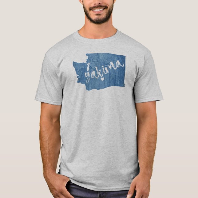 Camiseta Yakima Washington Wood Grain (Anverso)