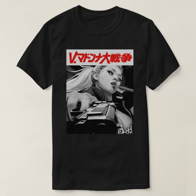 Camiseta Yakuza Japanese Cyberpunk Girl Vaporwave Urban Sty (Diseño del anverso)
