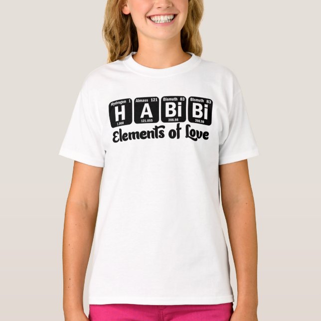 Camiseta Yalla Habibi Funny palabra árabe libanesa amor (Anverso)