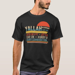 Camiseta Yallah Definición Árabe Musulmana Saludo Eid Islam