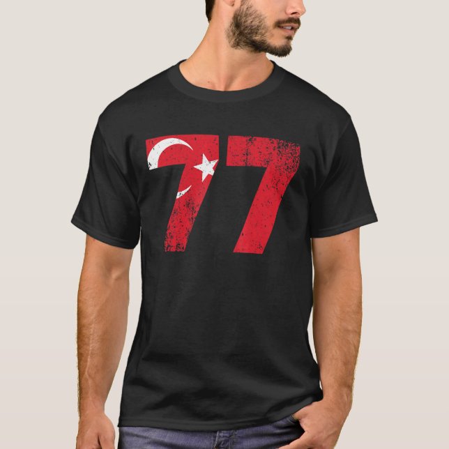 Camiseta Yalova 77 - Idea de bandera turca (Anverso)