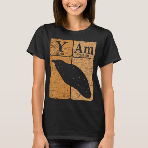 Camiseta Yam Periódicos Elementos de Tabla Dulce Papa Retro
