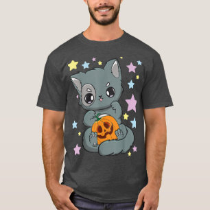 Camiseta Yami Kawaii Chibi Anime Feria de Calabaza de Gótic
