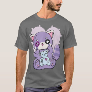 Camiseta Yami Kawaii Hairy Kei Red Panda Moon Otaku Anime N