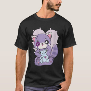 Camiseta Yami Kawaii Hairy Kei Red Panda Moon Otaku Anime N